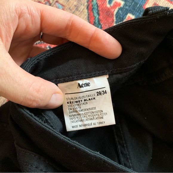 Acne Studios Kex Wet Black Jeans sz 29/34 - Picture 3 of 12